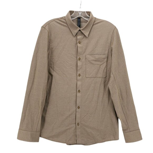 NWOT LULULEMON Commission LS Oxford Shirt ALSC/WHT Allspice SMALL MEDIUM - Picture 2 of 7